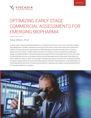 OPTIMIZING EARLY-STAGE COMMERCIAL ASSESSMENTS FOR EMERGING BIOPHARMA